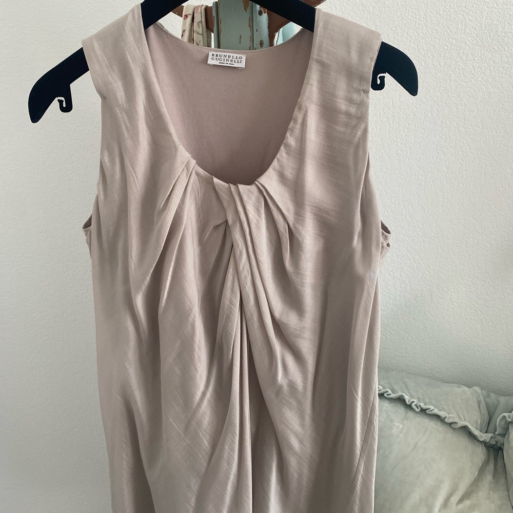 Brunello Cucinelli Taupe Tank Top
